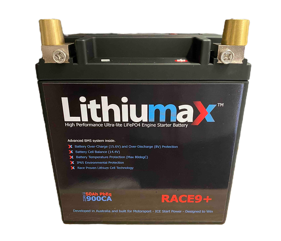 Lithiumax NEW Gen6 RACE9+ 900CA Bluetooth Engine Starter Battery