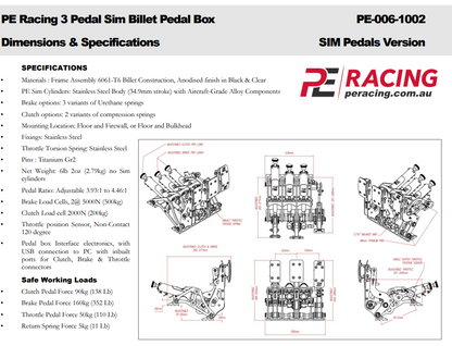 Load Cell Sim Racing Pedals Kit - Professional Driver Training