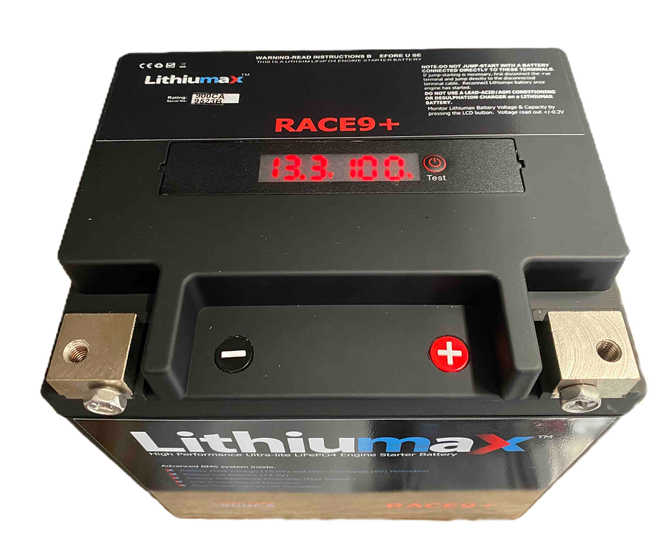 Lithiumax NEW Gen6 RACE9+ 900CA Bluetooth Engine Starter Battery