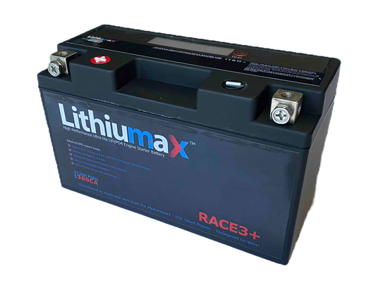 Lithiumax RACE3+ LCD 360CA Motorcycle/Powersports Engine Starter Battery