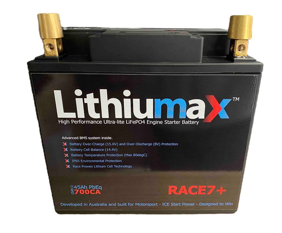 Lithiumax RACE7+ 700CA ULTRA-LIGHT Engine Starter Battery - Pre-order