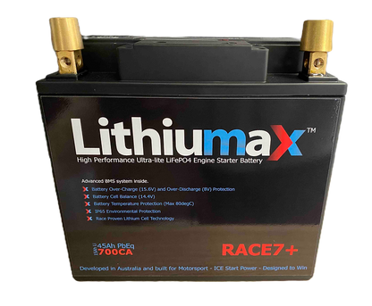 Lithiumax RACE7+ 700CA ULTRA-LIGHT Engine Starter Battery - Pre-order