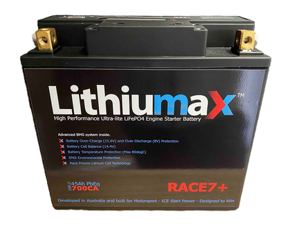 Lithiumax Carbon Series RACE10+ Bluetooth Engine Starter Battery